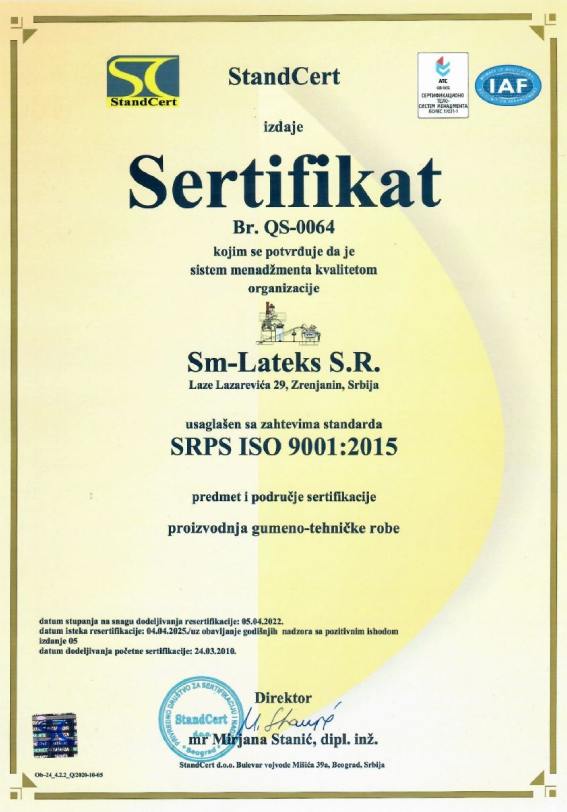 iso sertifikat na srps